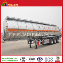Reboque semi de alumínio do caminhão de tanque para o transporte da água / leite